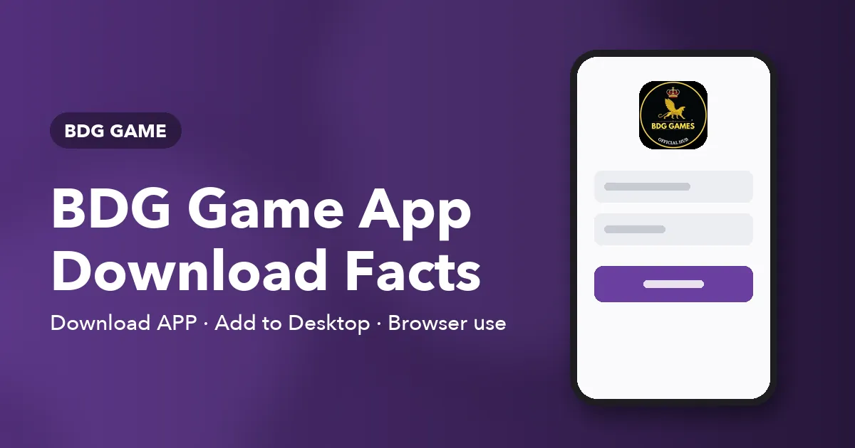Banner for the BDG Game mobile app guide showing a phone with the home screen open